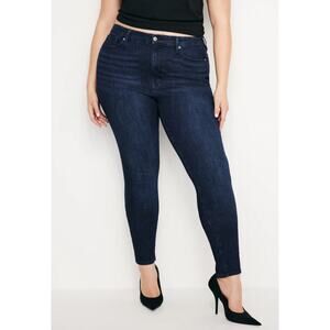 GOOD AMERICAN Good Legs High Waist Skinny Jeans Dark Wash 29